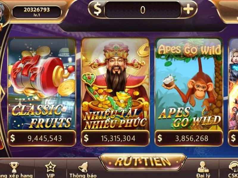 Trò chơi slot và bắn cá UK88 với nhiều biểu tượng may mắn