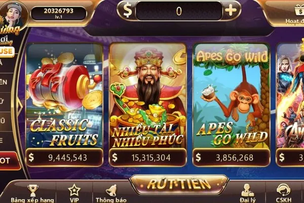 Kho trò chơi Slot Game đa dạng tại UK88 với các biểu tượng may mắn